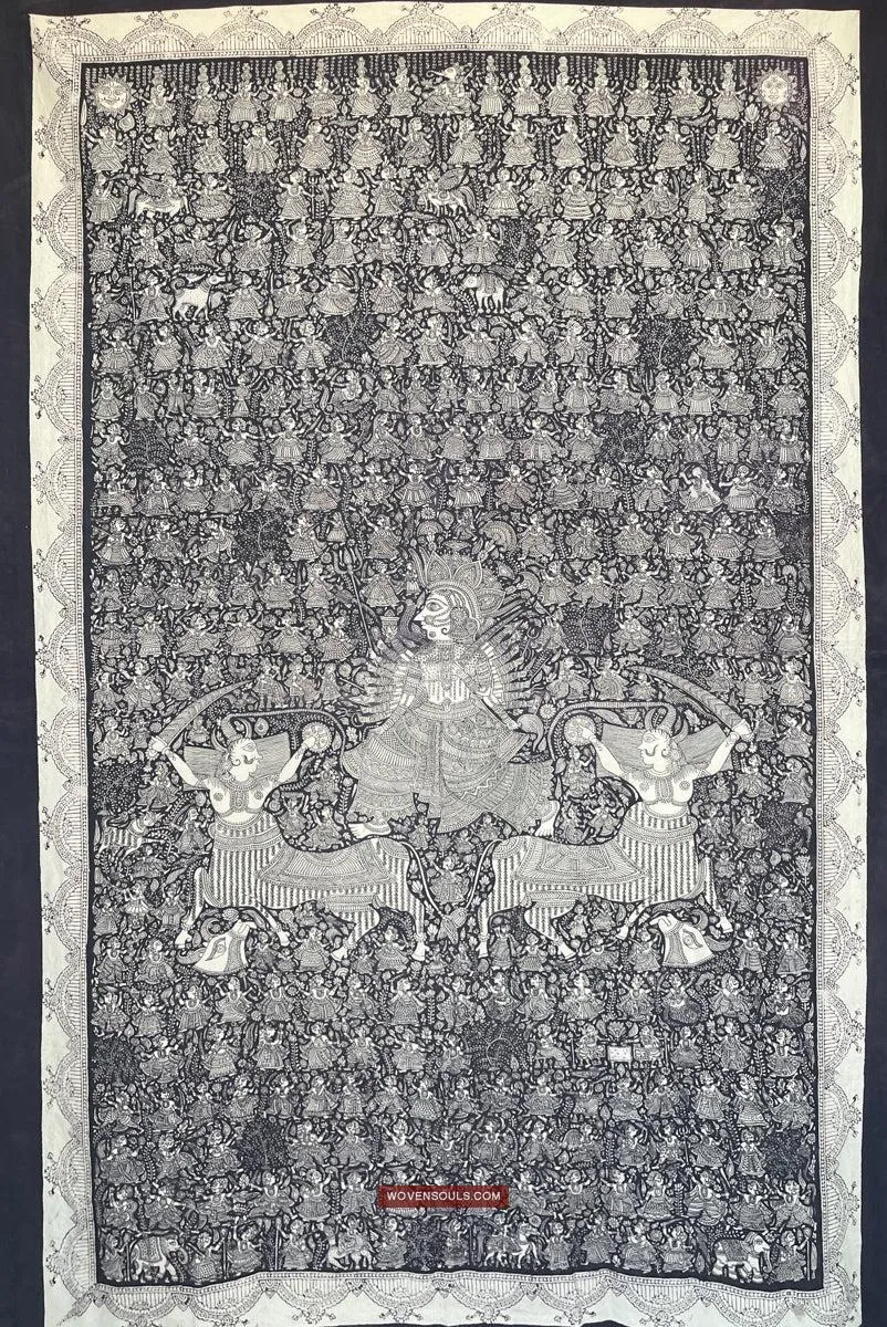 1117 Superfine Kalamkari Artwork - Museum Quality