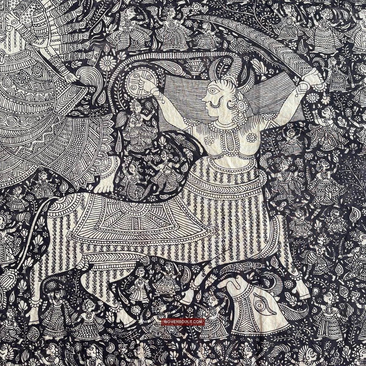 1117 Superfine Kalamkari Artwork - Museum Quality