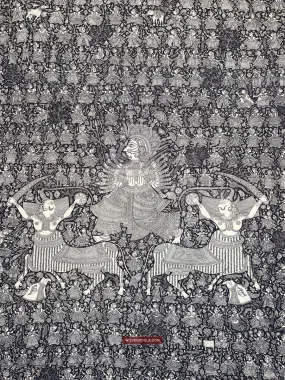 1117 Superfine Kalamkari Artwork - Museum Quality