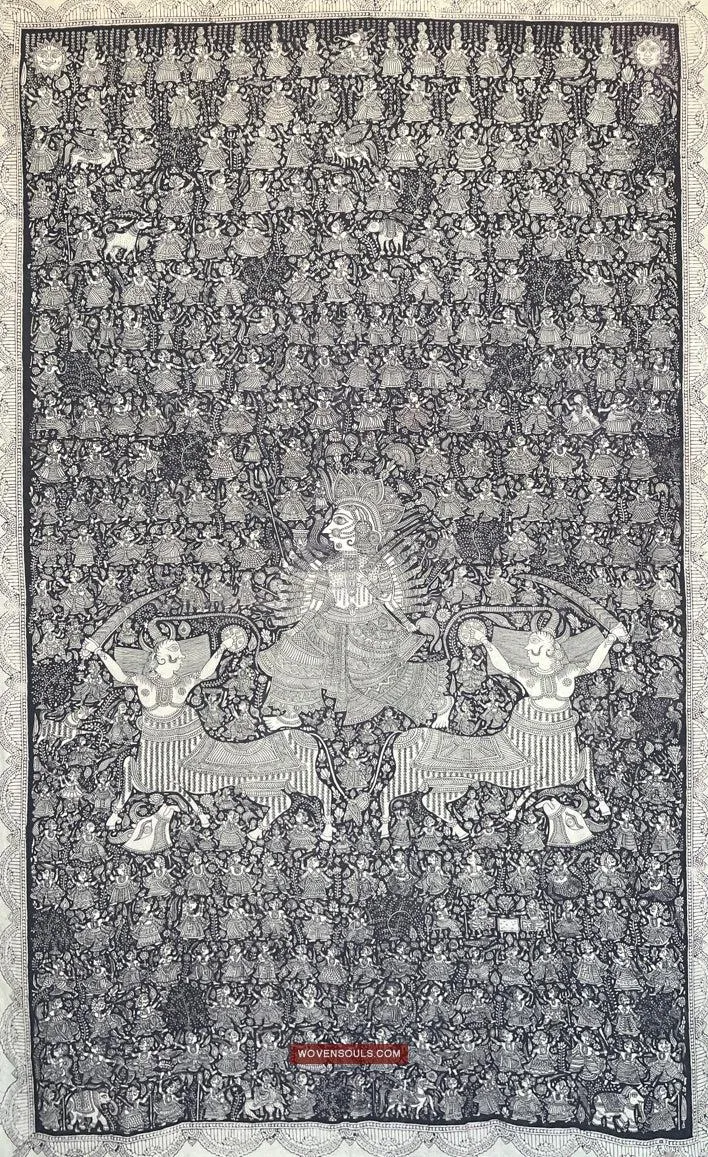 1117 Superfine Kalamkari Artwork - Museum Quality