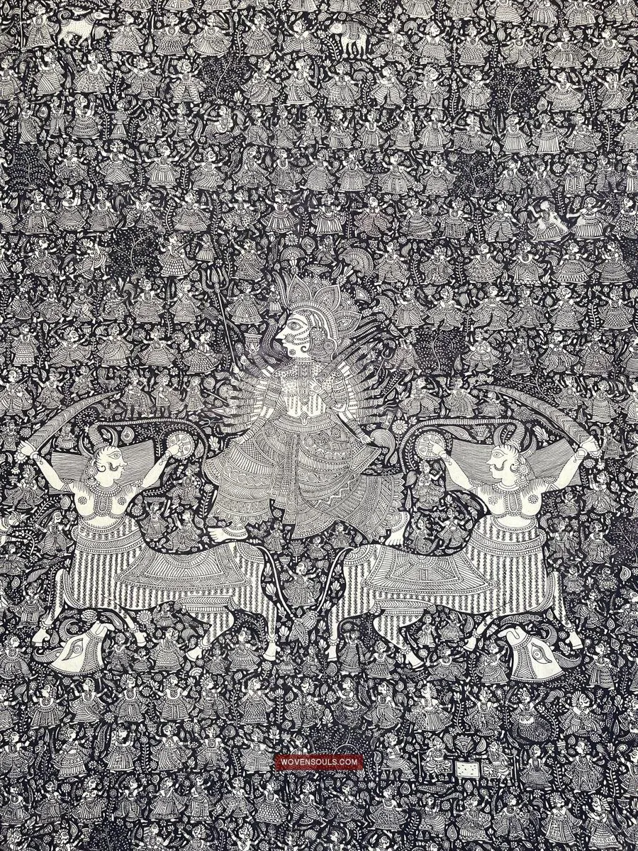 1117 Superfine Kalamkari Artwork - Museum Quality