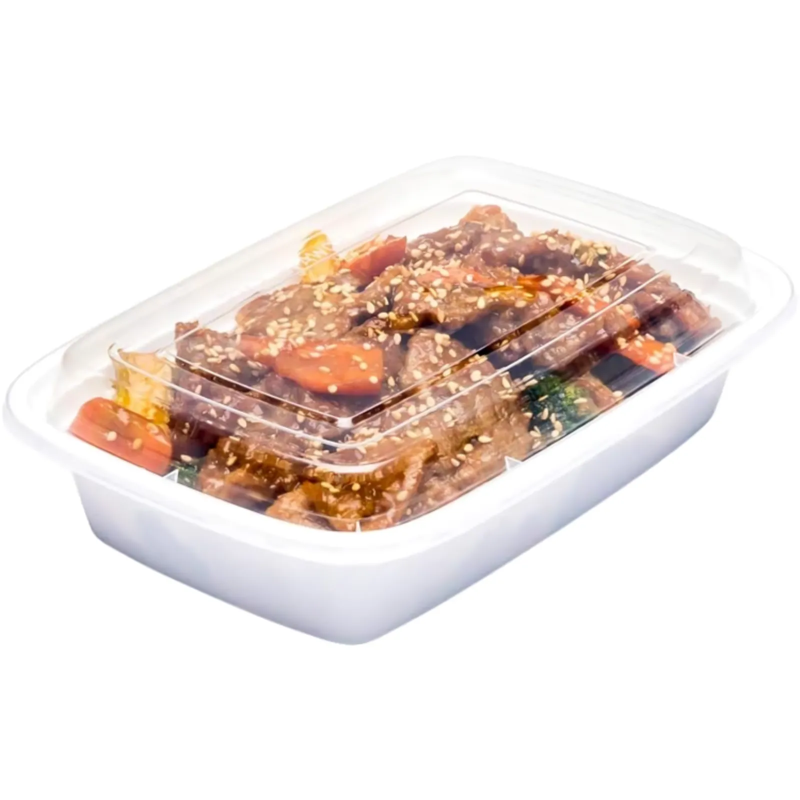 24oz Extra Strong Quality White Rectangular Meal Prep/ Bento Box Container