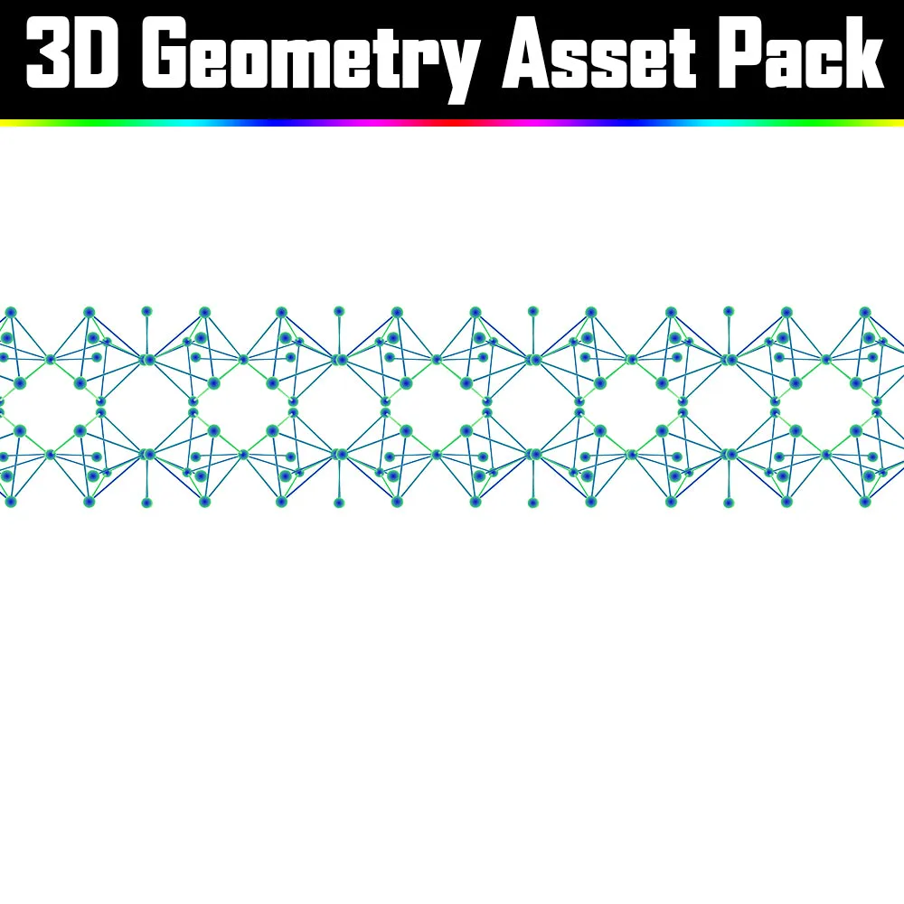 3D Geometry Asset Pack - Psychedelic Art Graphic Assets