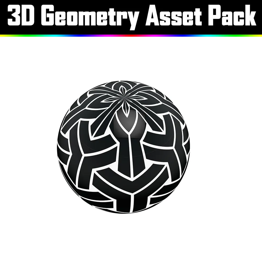 3D Geometry Asset Pack - Psychedelic Art Graphic Assets