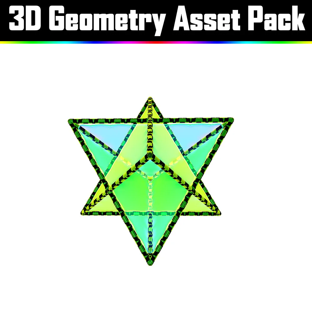 3D Geometry Asset Pack - Psychedelic Art Graphic Assets