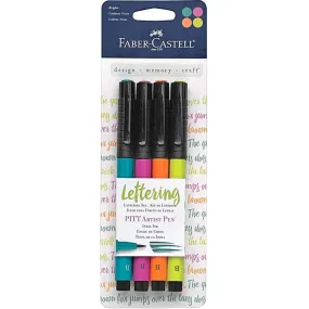 4 Pen Set Letter Art Bright