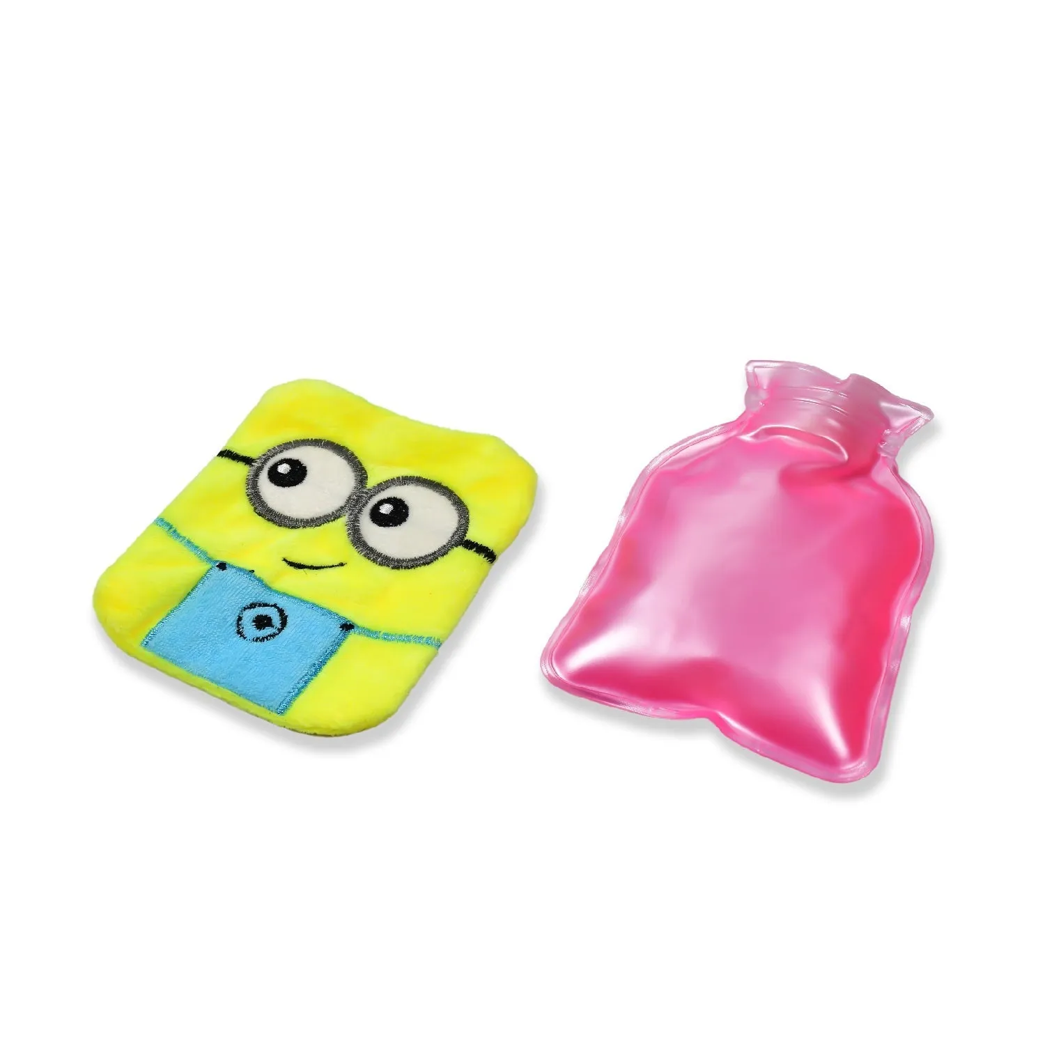 6507 2Eye Minions small Hot Water Bag with Cover for Pain Relief, Neck, Shoulder Pain and Hand, Feet Warmer, Menstrual Cramps.