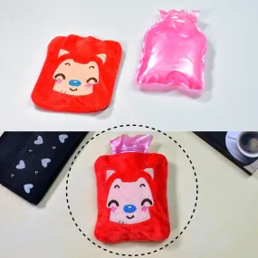 6523 Pink Cat small Hot Water Bag with Cover for Pain Relief, Neck, Shoulder Pain and Hand, Feet Warmer, Menstrual Cramps.