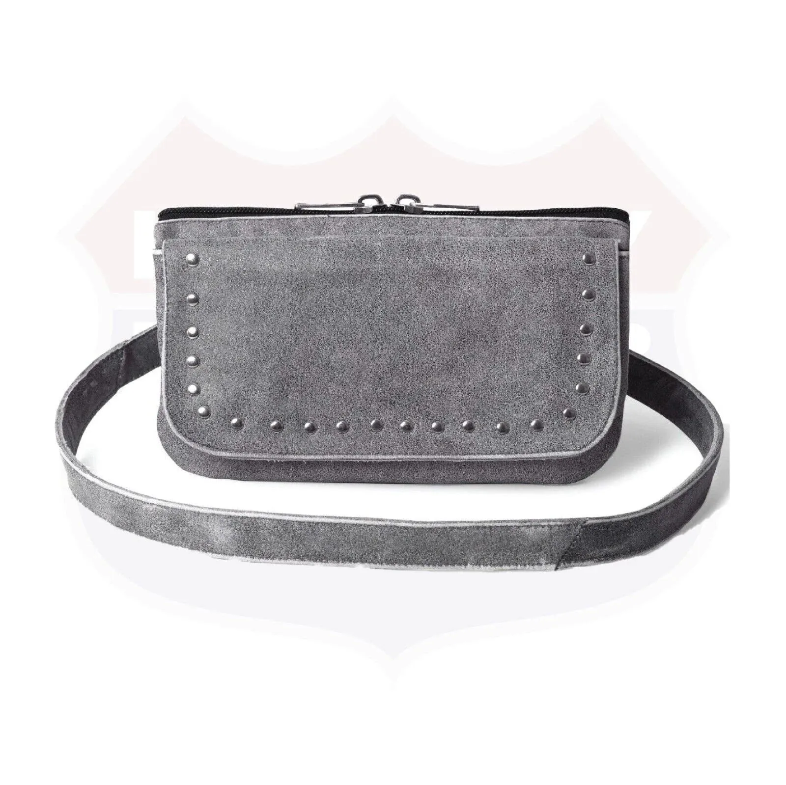 80151GRAY Women studded hip bag