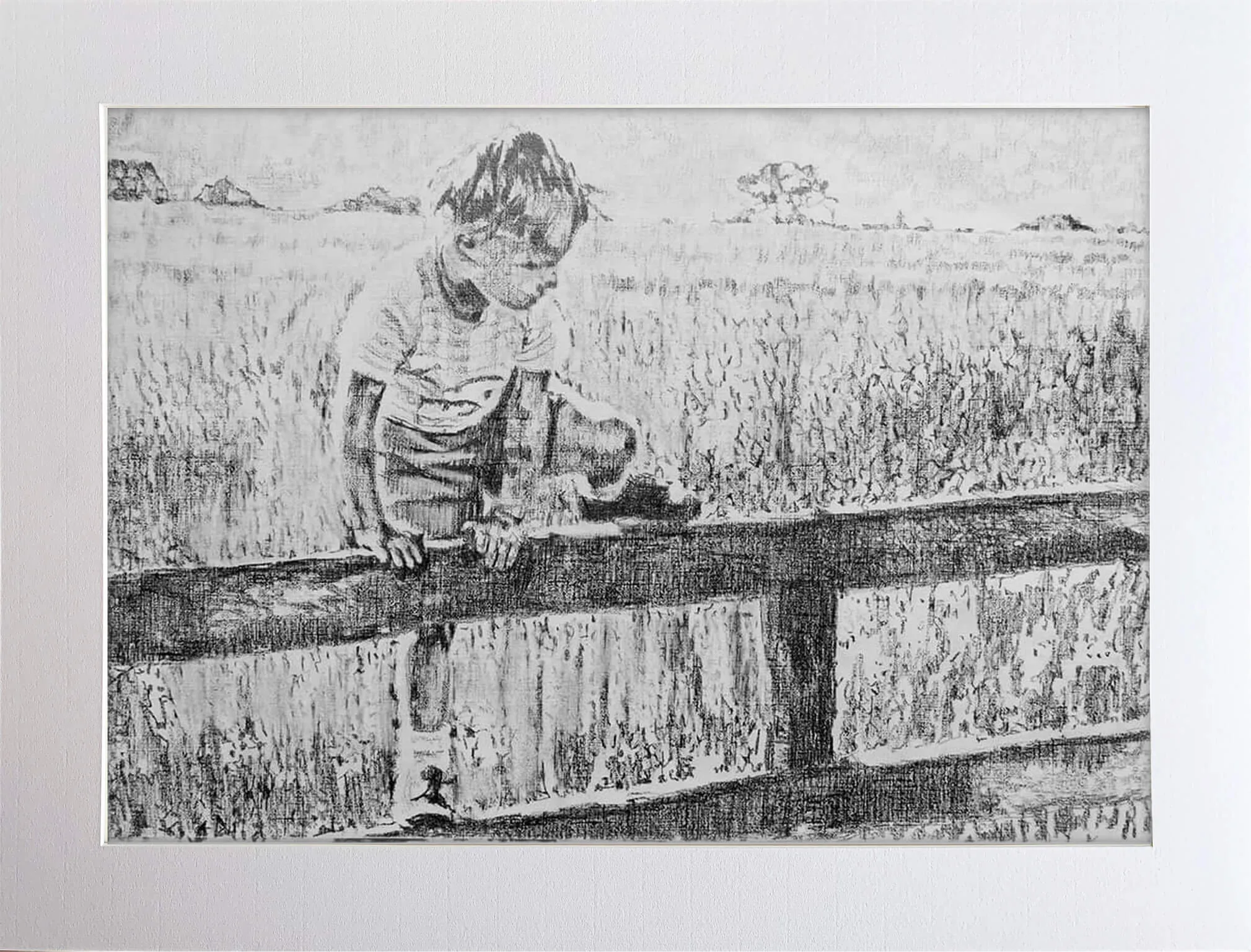 A Shropshire Lad portrait drawing by Stella Tooth