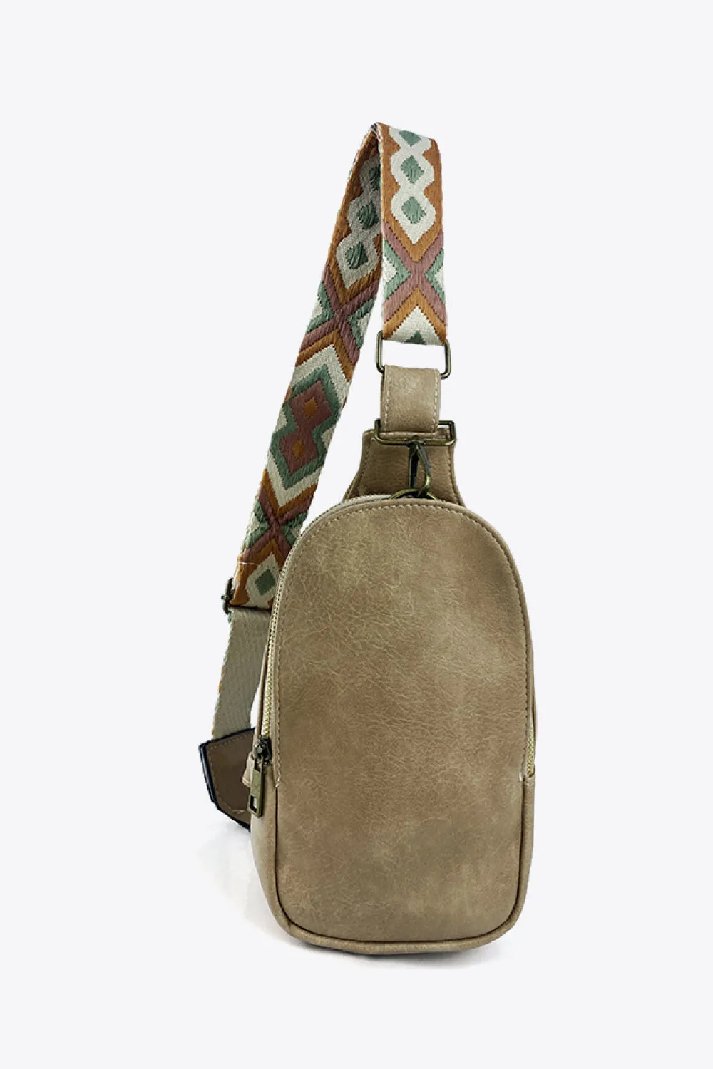 Adjustable Strap PU Leather Sling Bag