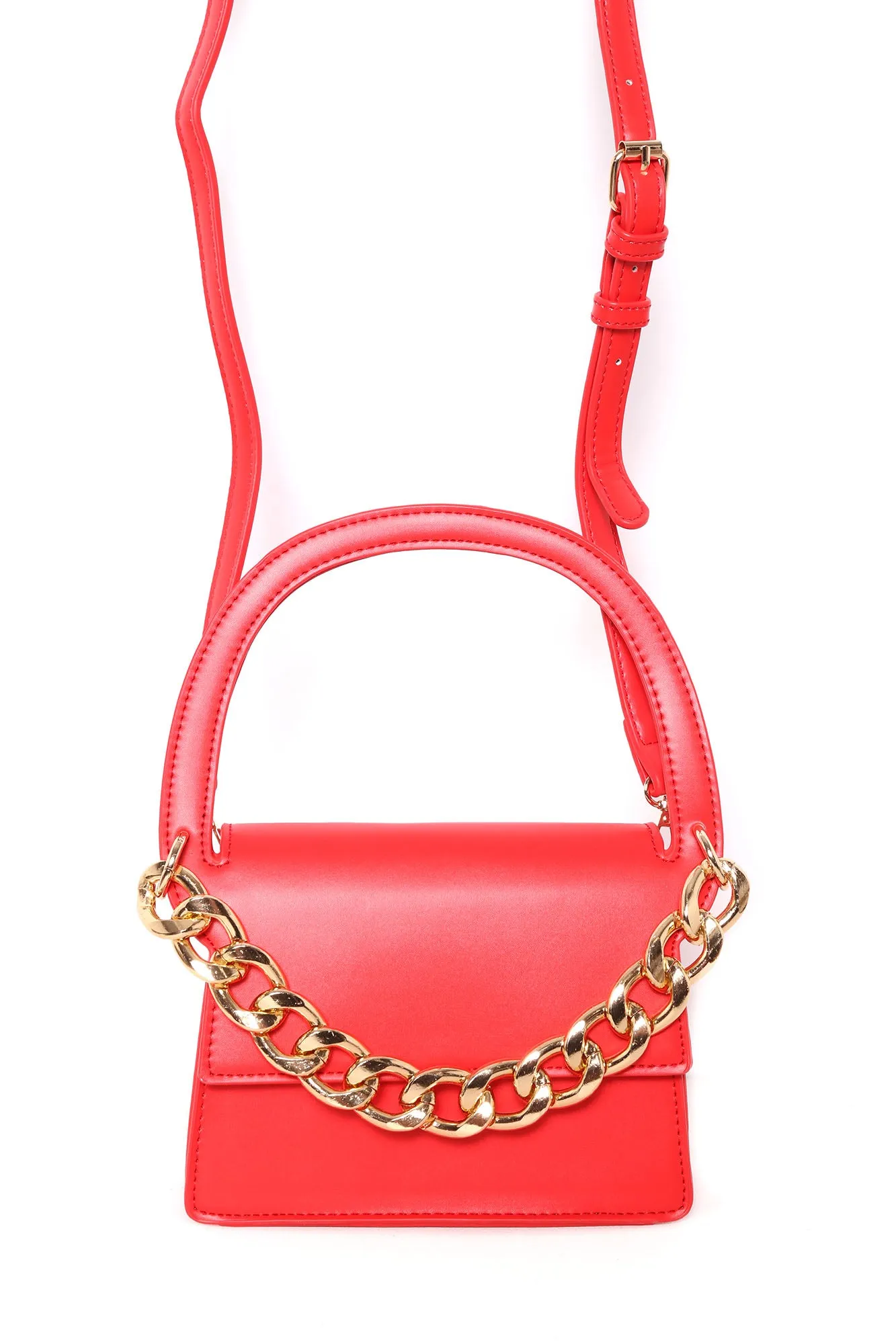 All Chained Up Handbag - Red