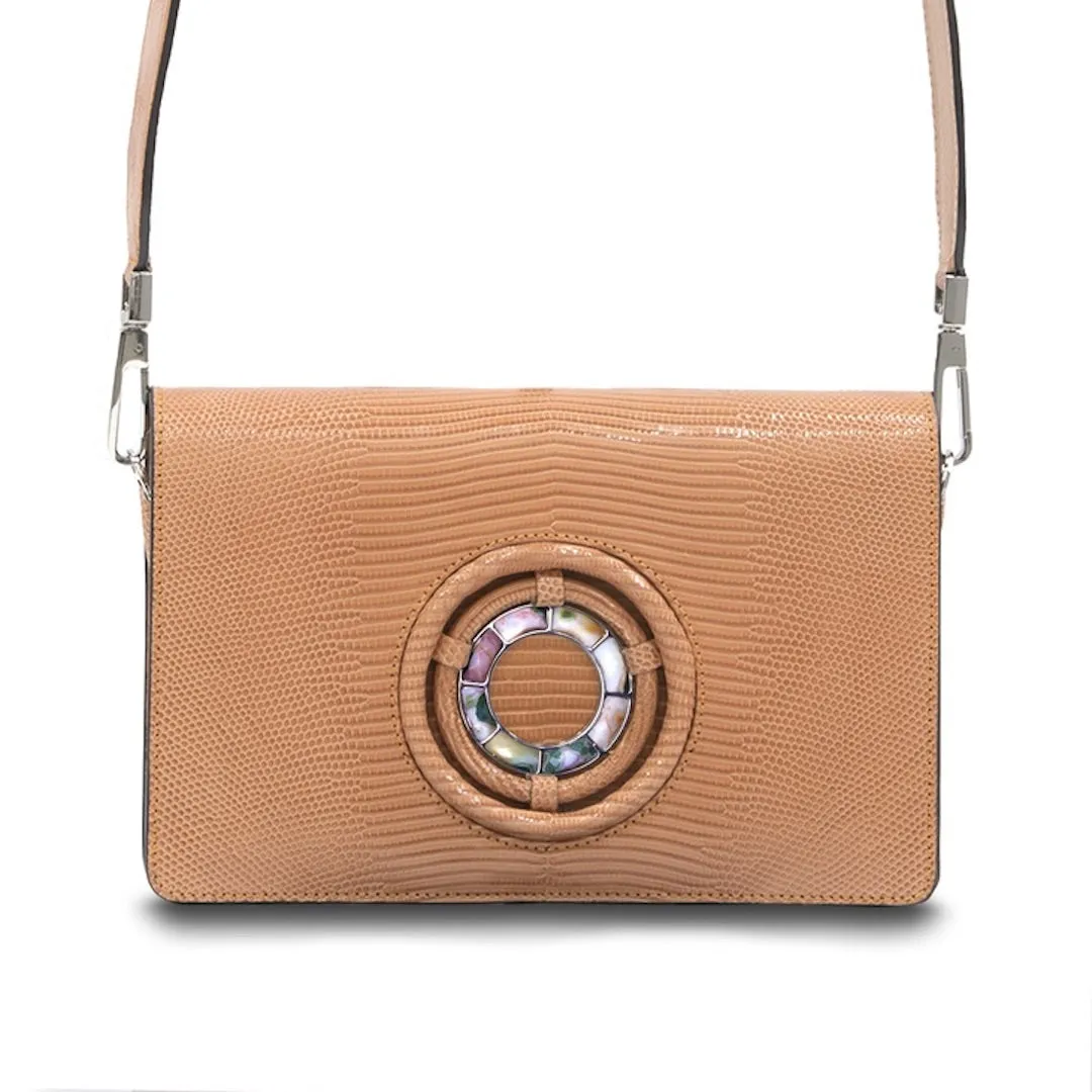 Anna Convertible Crossbody, Peach Lizard, Jasper