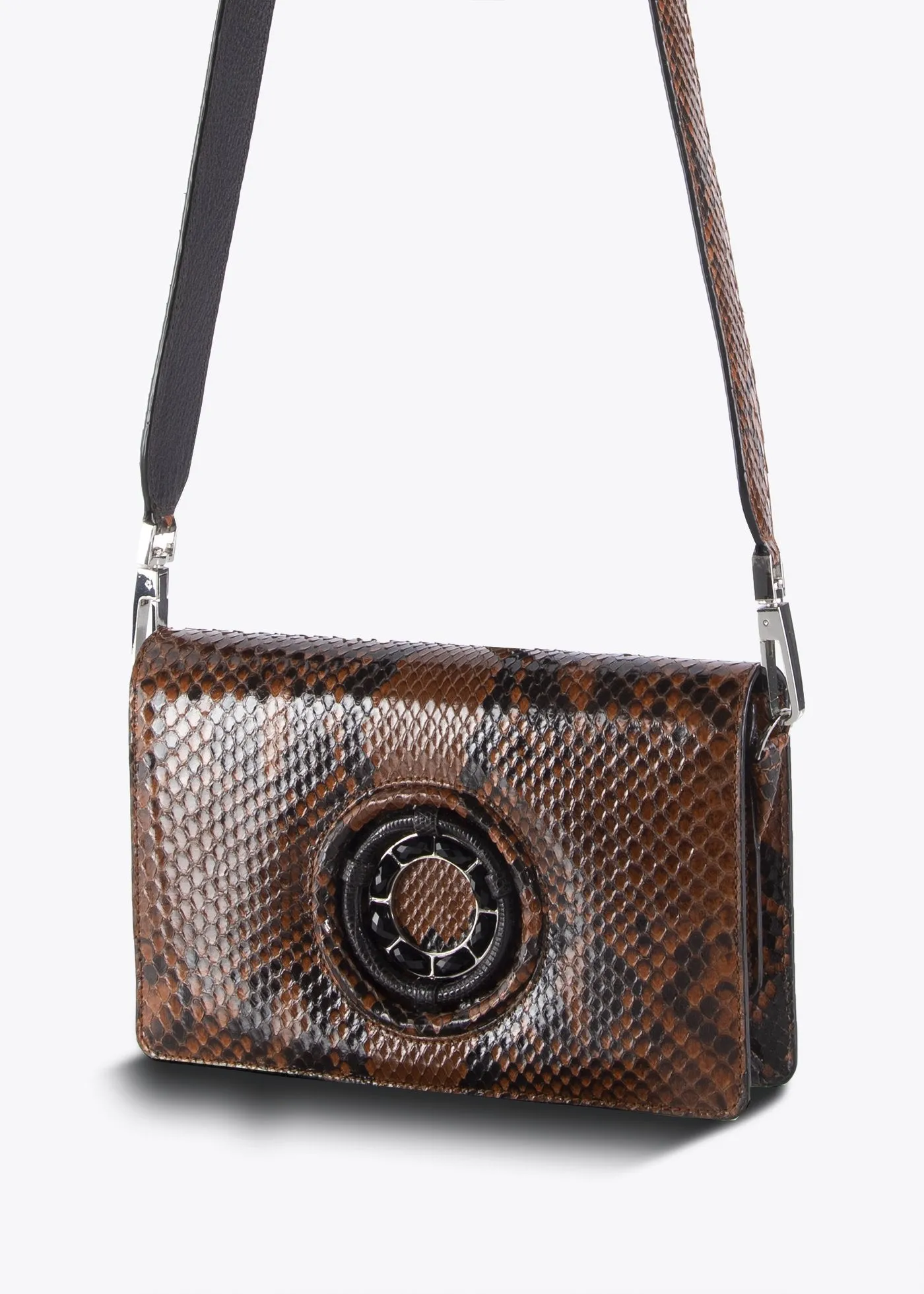 Anna Convertible Crossbody, Reddish-Brown, Black Onyx Gemstones