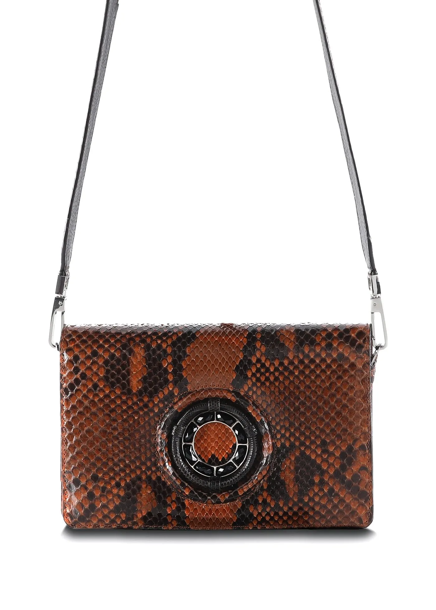 Anna Convertible Crossbody, Reddish-Brown, Black Onyx Gemstones