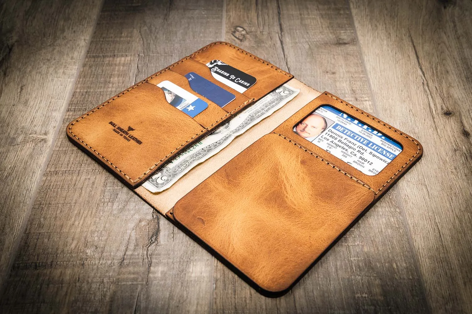 Badge Long Wallet - Saddle Tan