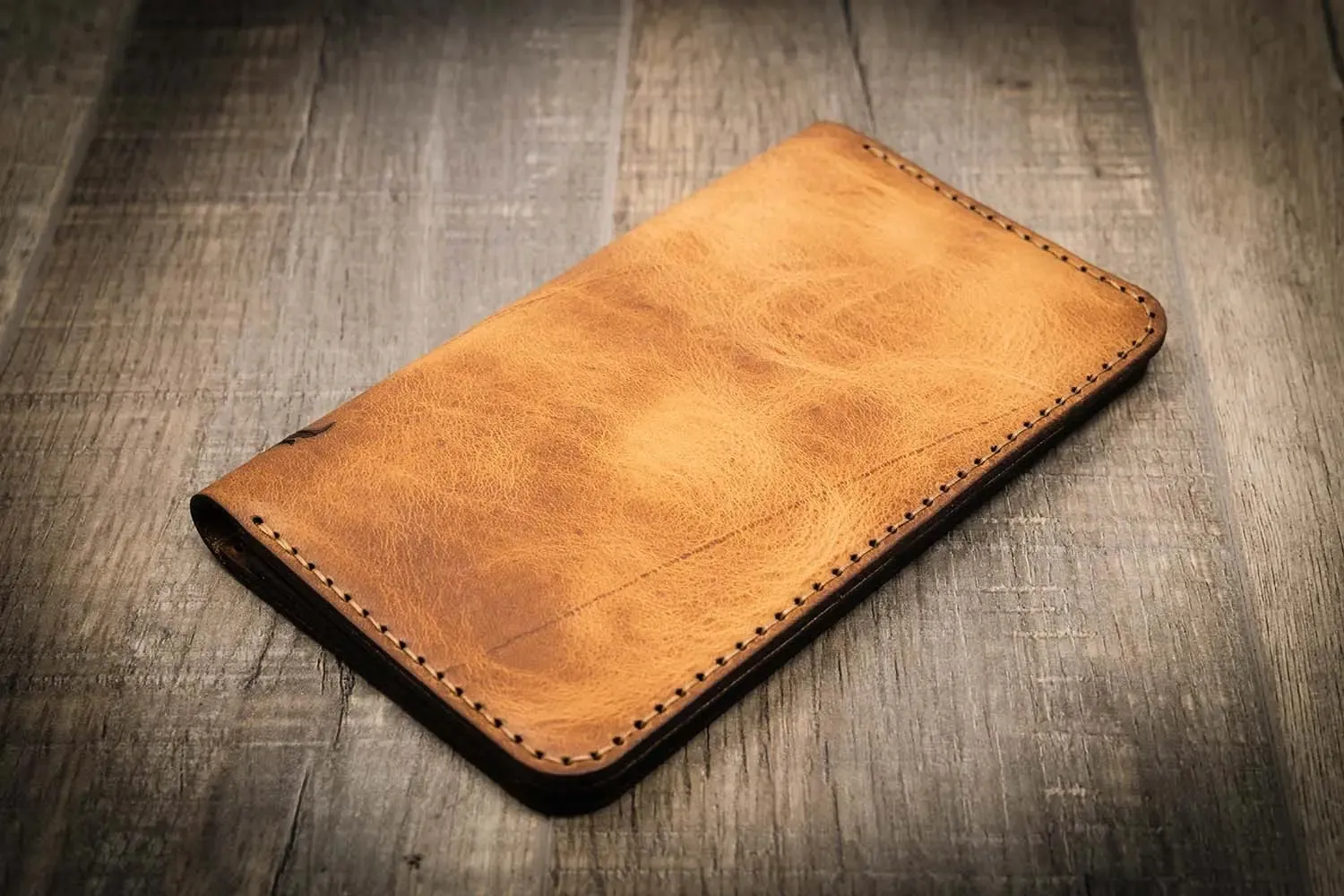 Badge Long Wallet - Saddle Tan