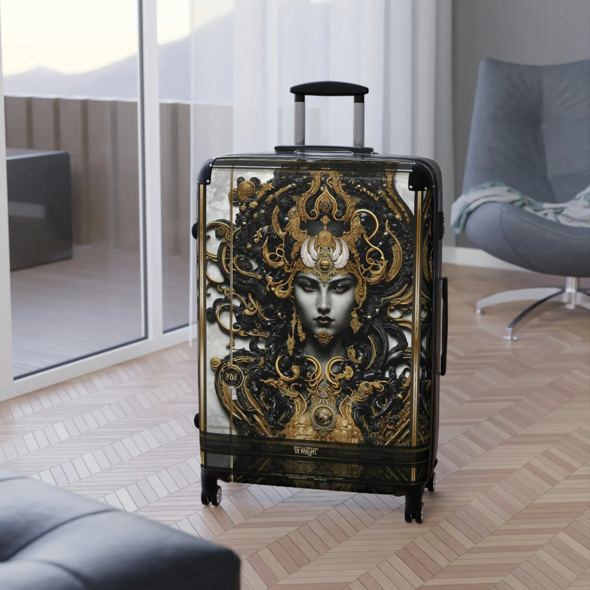 Baroque PRINCESS Suitcase 3 Sizes Carry-on Suitcase Luxury Travel Luggage Hard Shell Suitcase | D20136