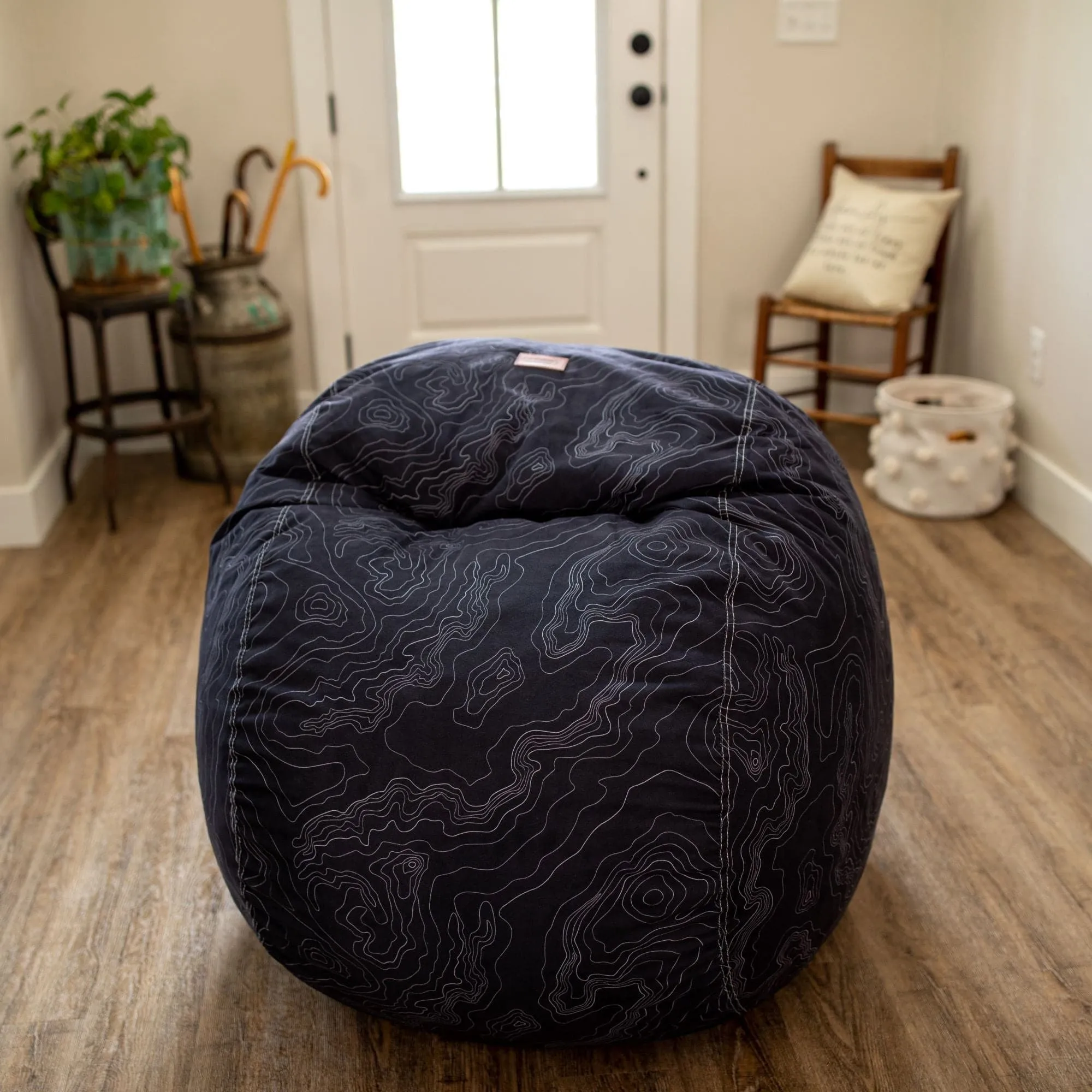 Bean Bag - Queen - Black Topo