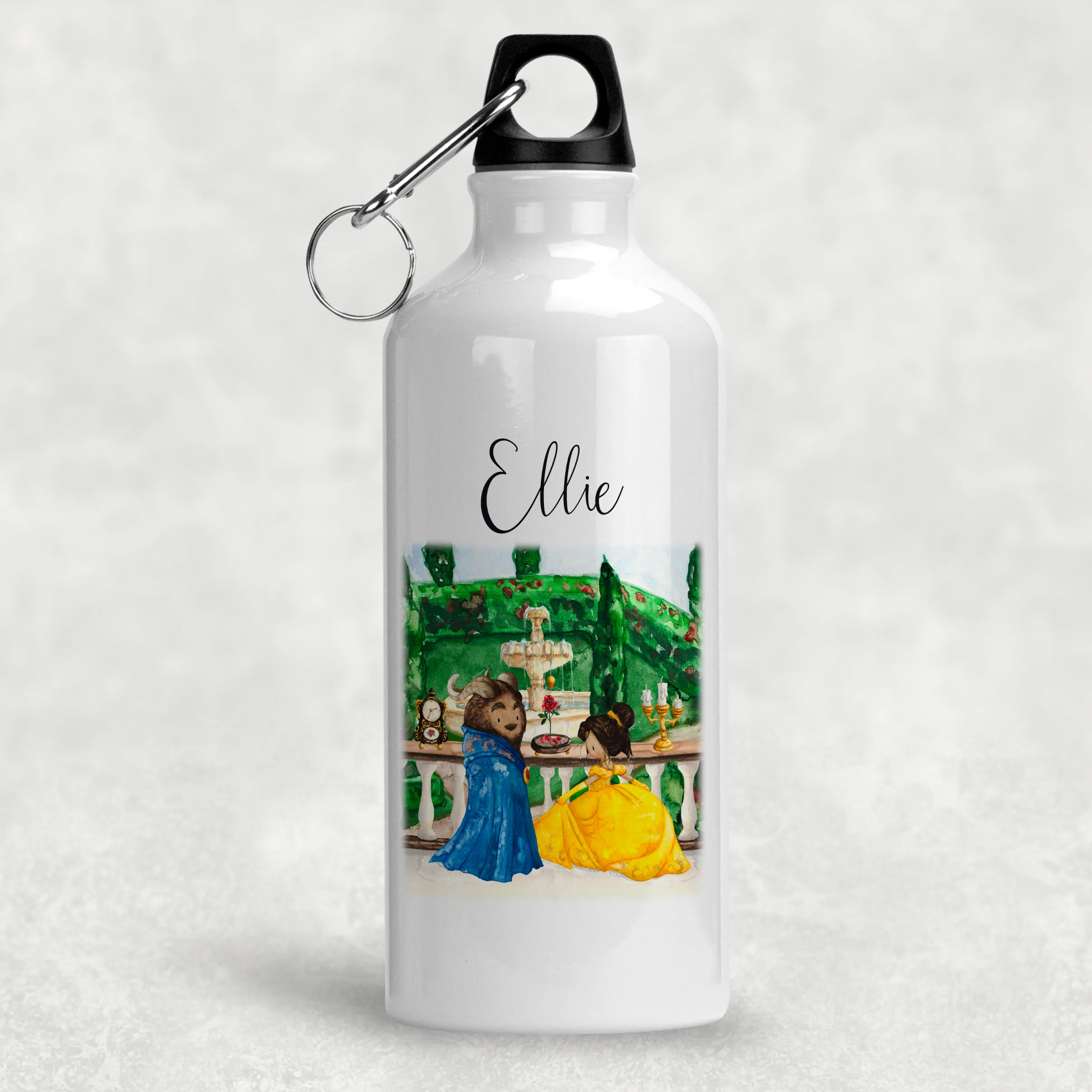 Beauty & The Beast Scene Personalised Aluminium Water Bottle 400/600ml