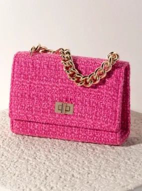 Billie Mini Tweed Handbag, Pink