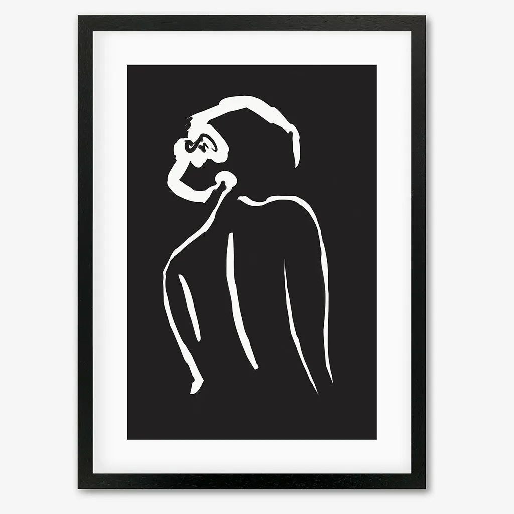 Black & White Nude Drawing Framed Art