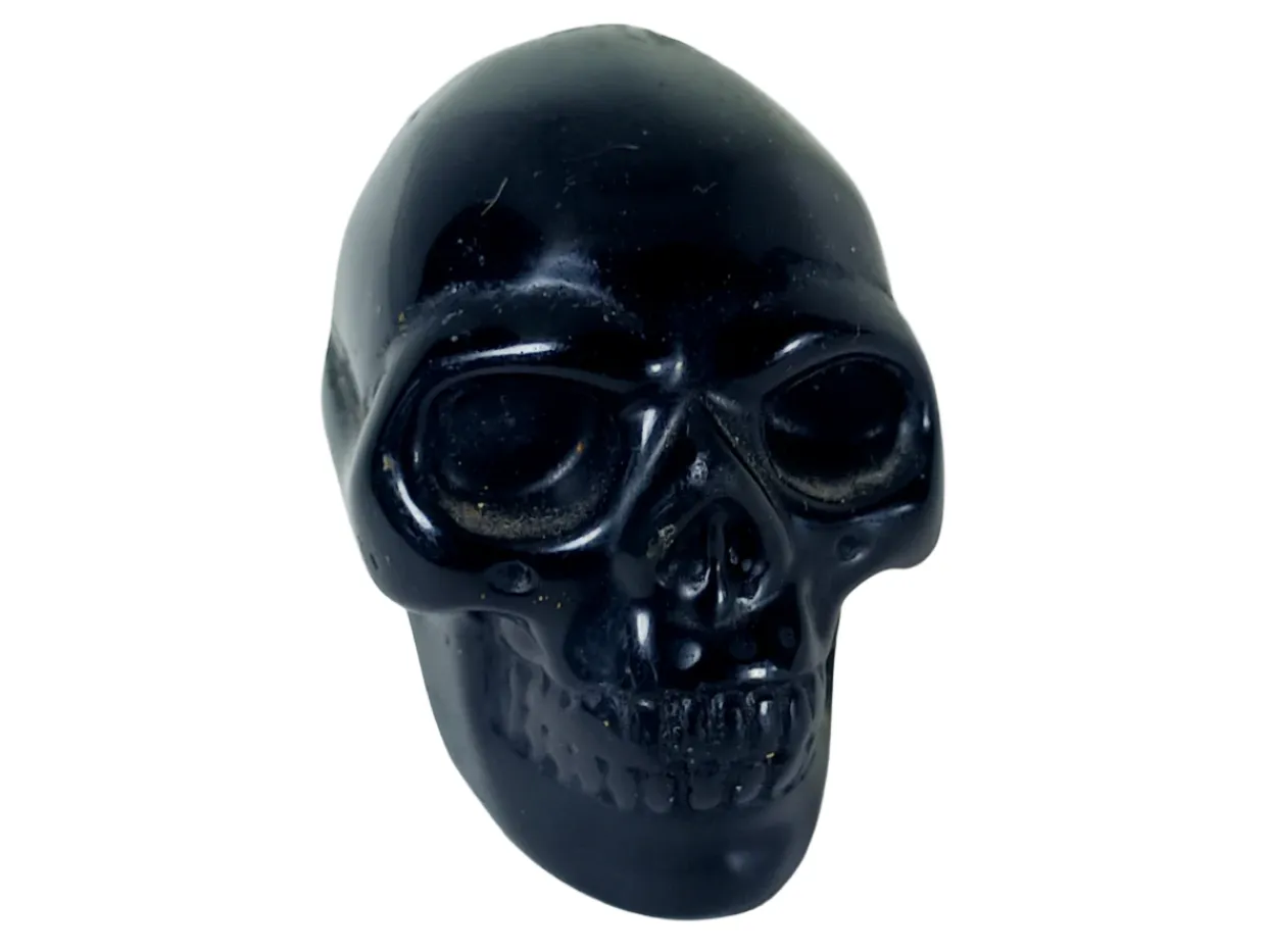 Black Obsidian Crystal Small Skull Carving