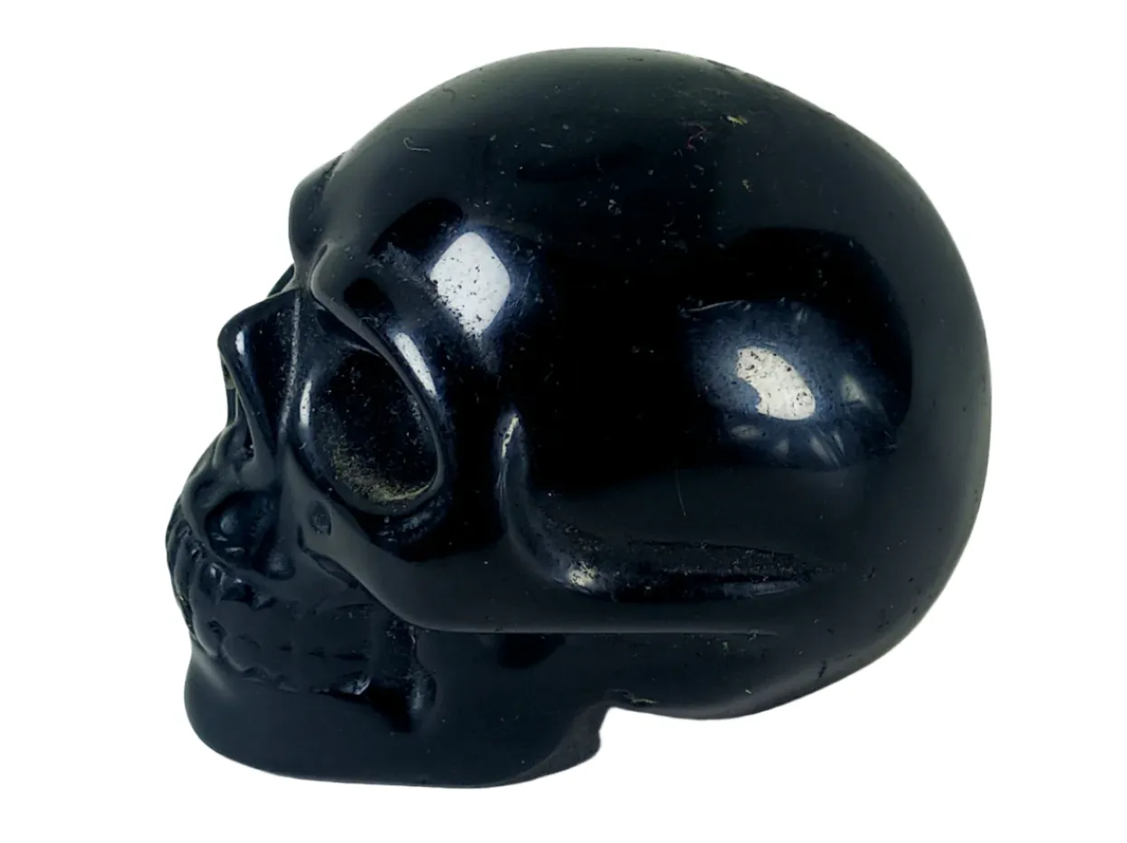 Black Obsidian Crystal Small Skull Carving