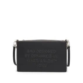 Block Stud Pouch Quote in Black/White