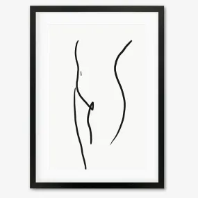 Body Line Drawing Framed Art