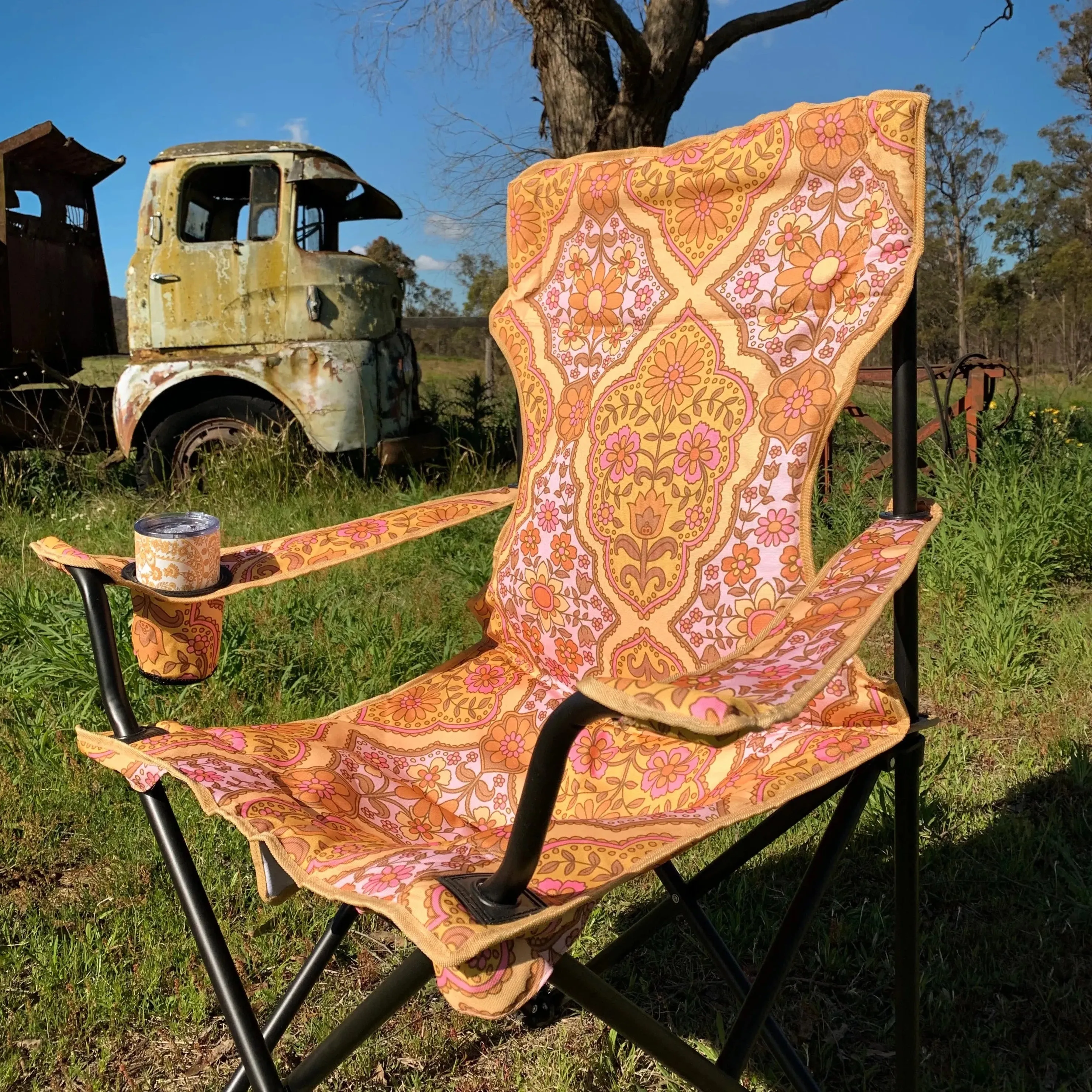 Boho Camp Chair & Sleeping Bag Combo