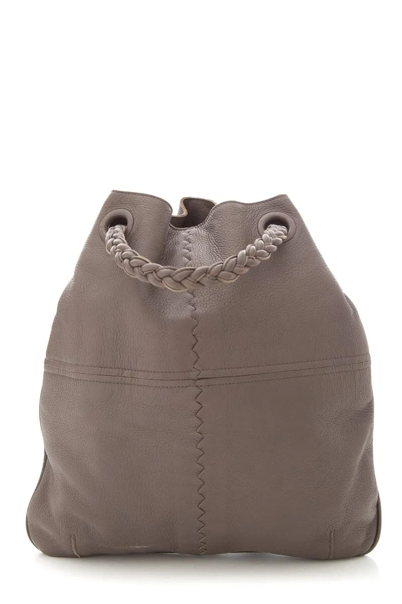 Bottega Veneta Grey Leather Tote Handbag