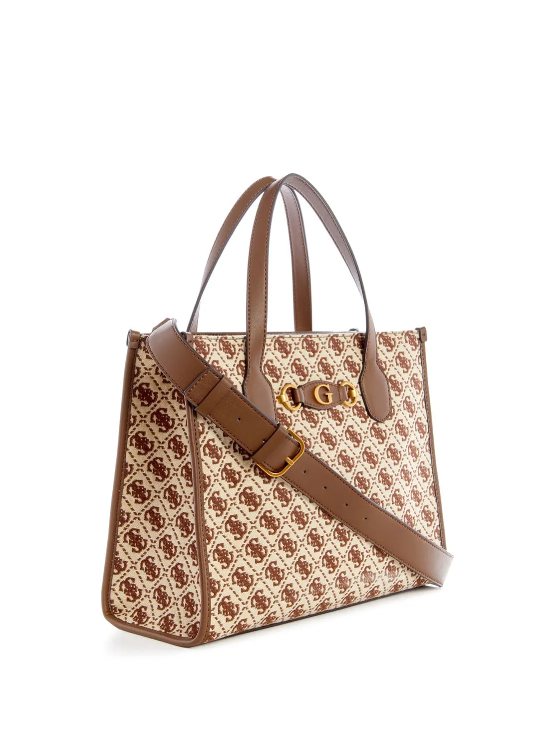 Brown Logo Izzy Tote Bag