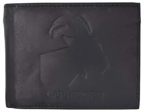 Capricorn Zodiac Sign Bifold Trifold Genuine Leather Men's Wallets