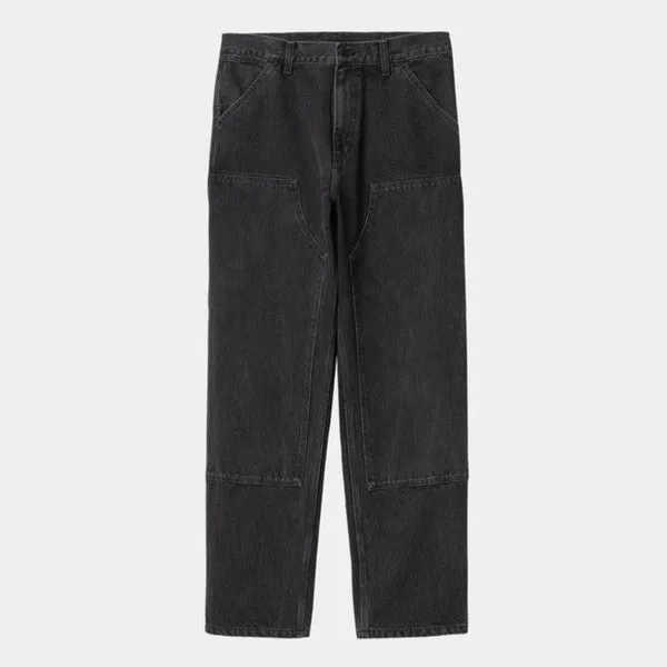 Carhartt WIP Double Knee Pant Black Stone Washed Denim