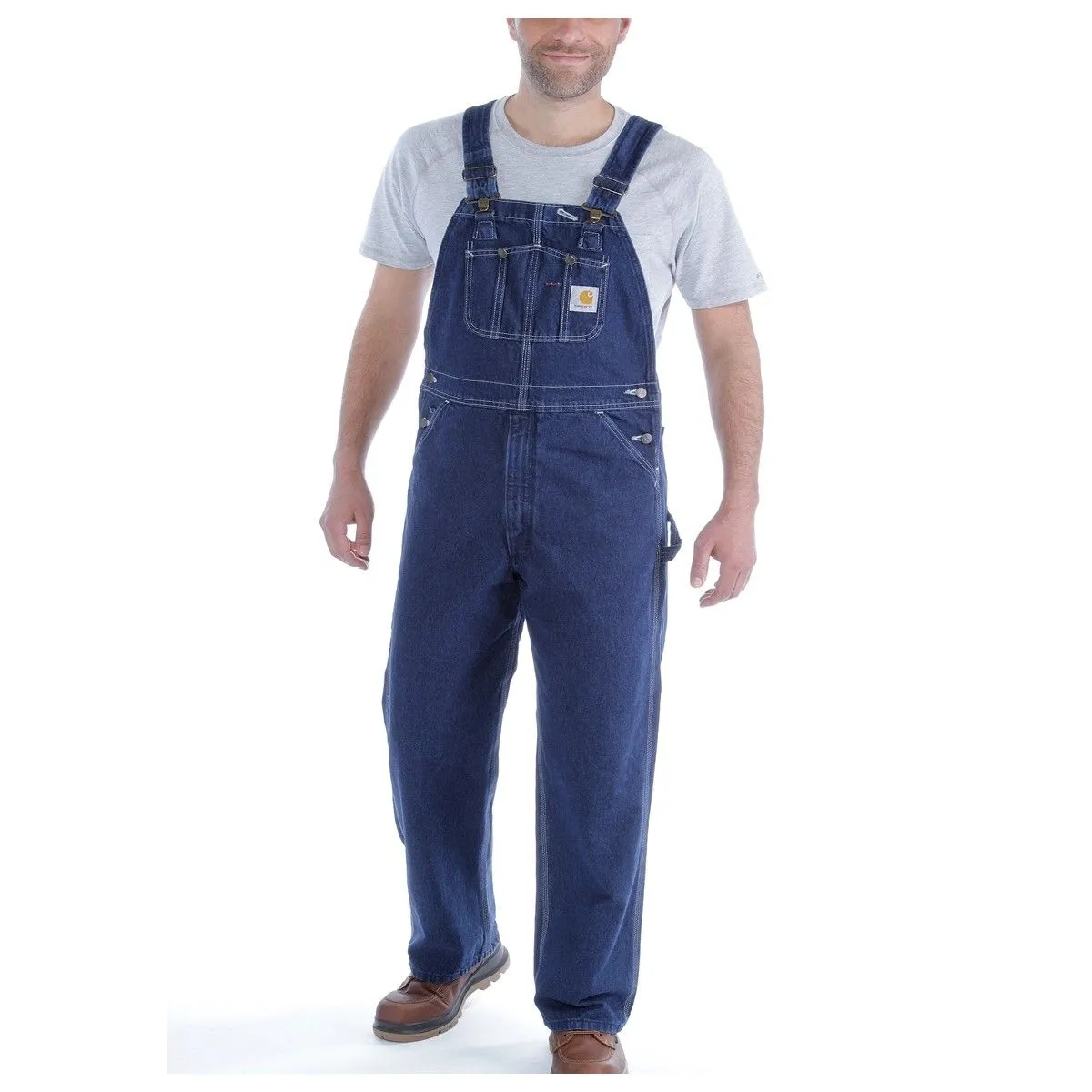 Carhartt&#x20;R07&#x20;Washed&#x20;Denim&#x20;Bib&#x20;Overall&#x20;-&#x20;Darkstone