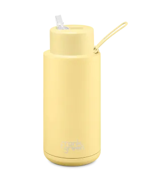 Ceramic Reusable Bottle 34oz 1Lt -Buttermilk