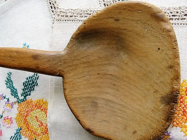 CHARMING French Farmhouse Kitchen Tool,Rustic Wooden Spoon,Primitive Wooden Spoon,Handcarved Wood Utensil, French Country,kitchenalia