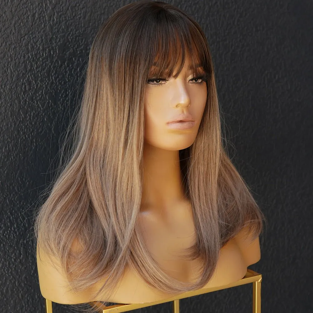 CLARA Ombre Brown Fringe Wig