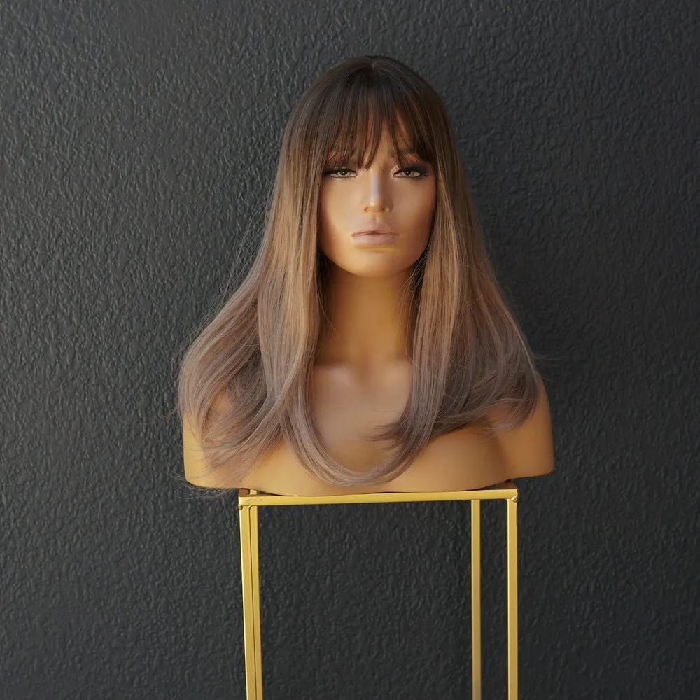 CLARA Ombre Brown Fringe Wig