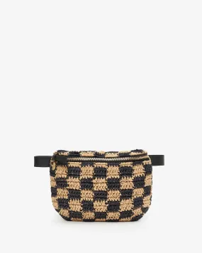 Clare V. Raffia Checker Fanny Pack