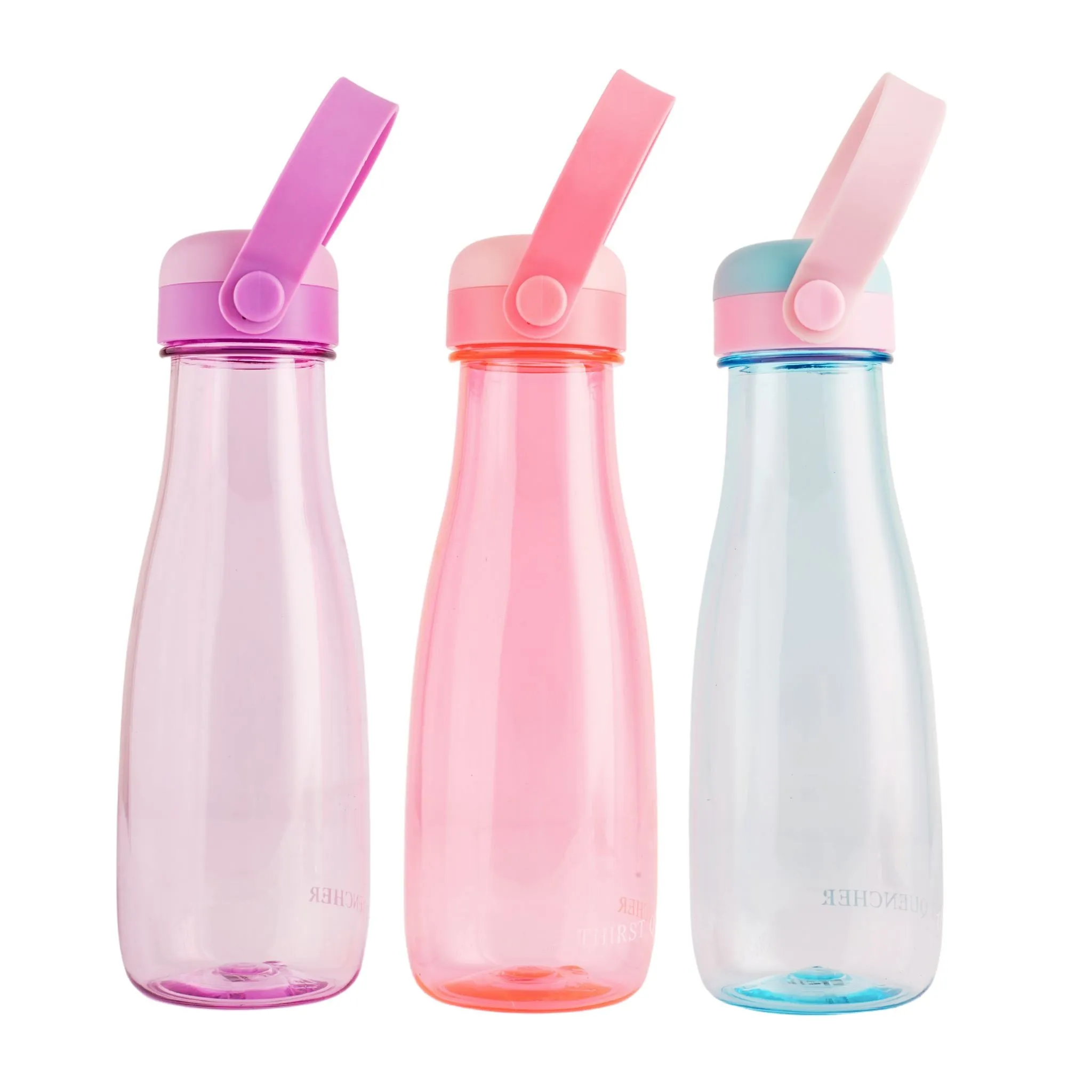 Clear Water Bottle with Pastel Silicone Holder