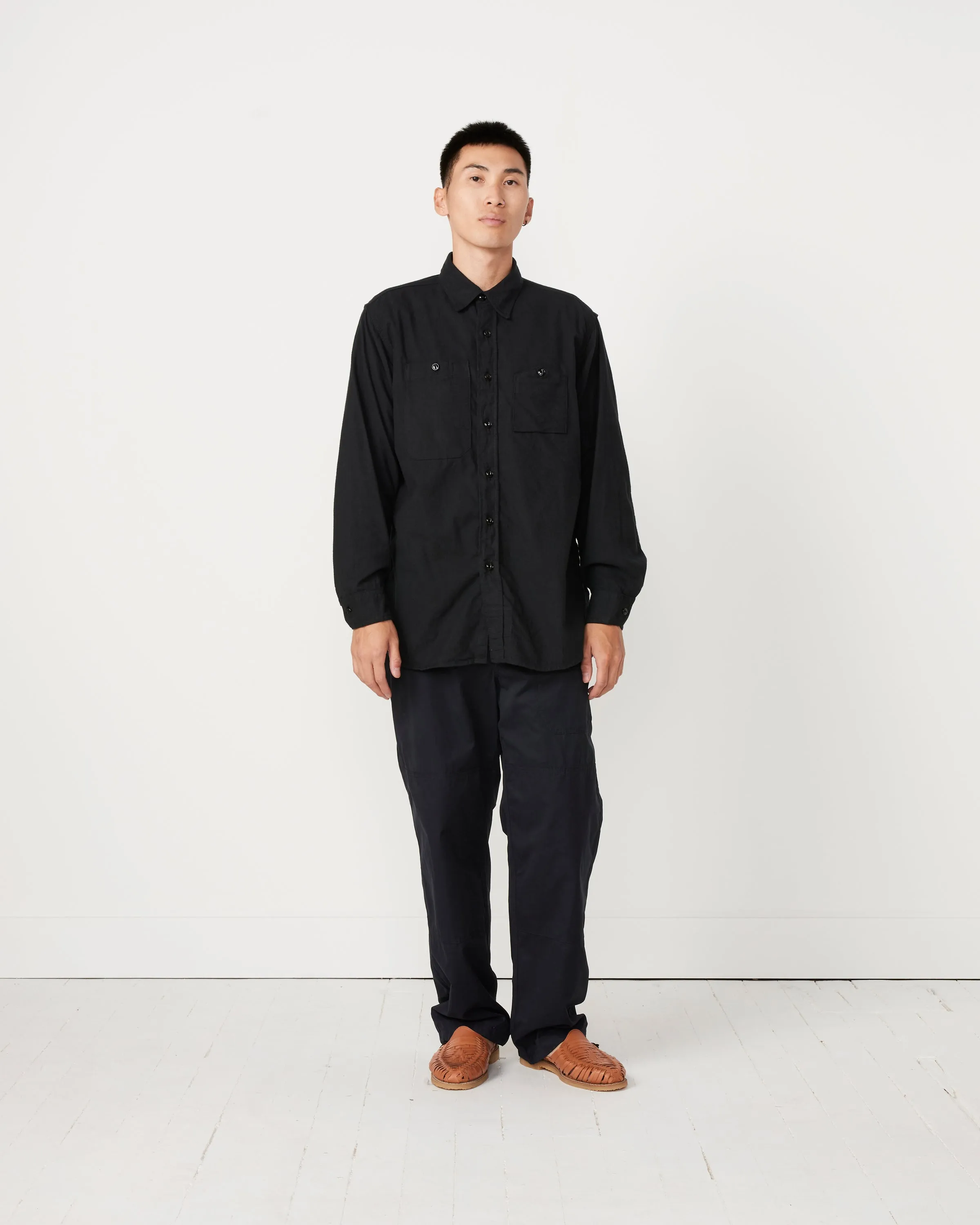 Coated Cloth Deck Pant in Dark Navy