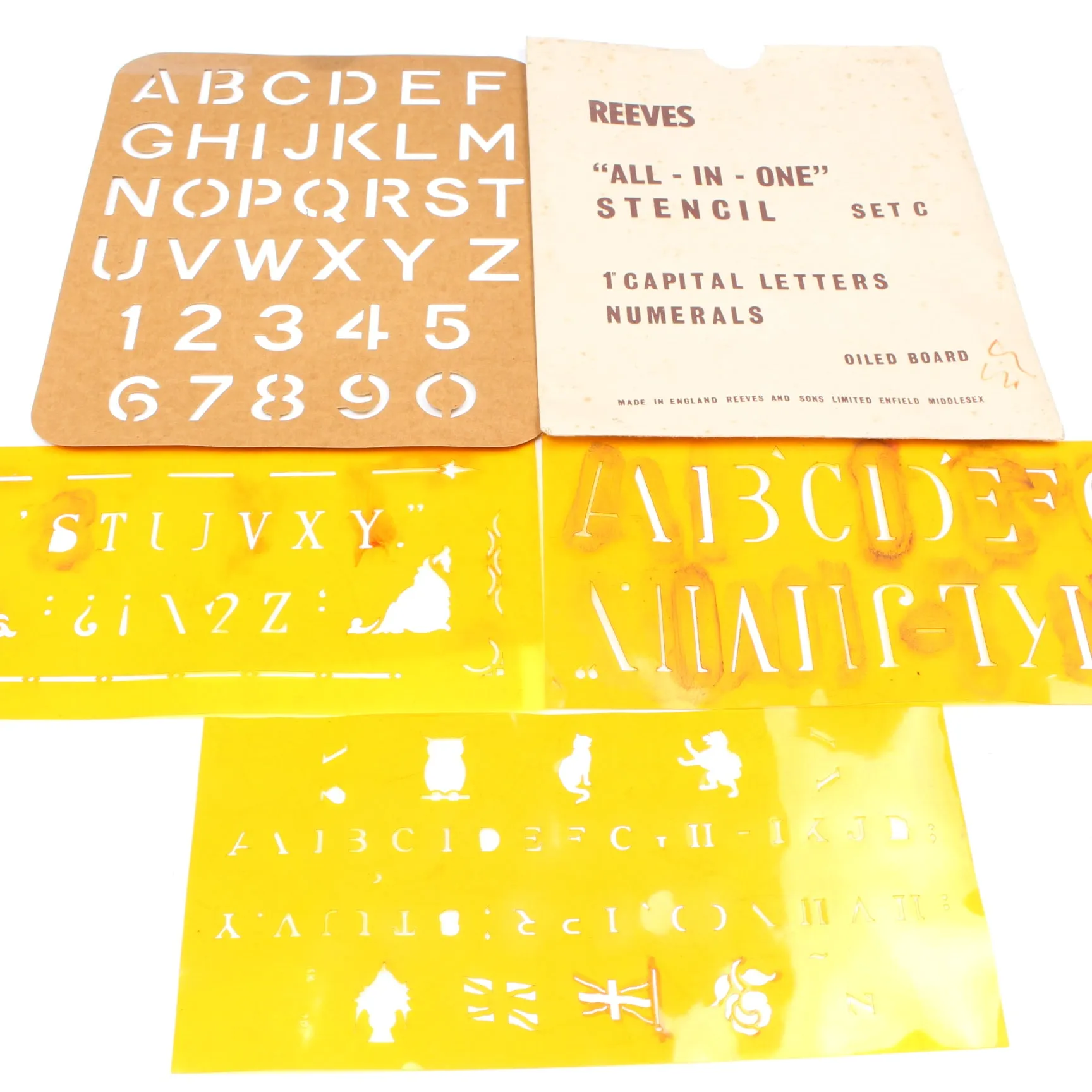 Collection Of 11x Vintage Stencils