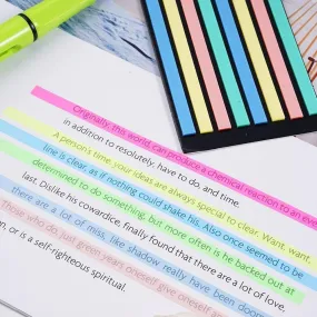 Colorful Transparent Fluorescent Flags: Organize and Highlight with 160pcs Sticky Notes (Random)