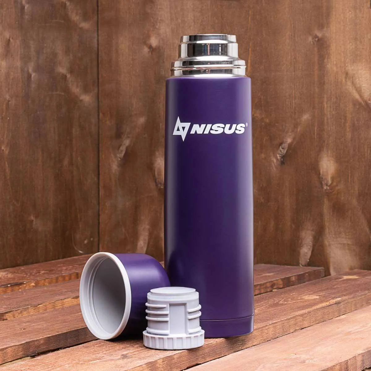 Compact Insulated Vacuum Flask with 2 Lid Cups, 33 oz, Limited Edition