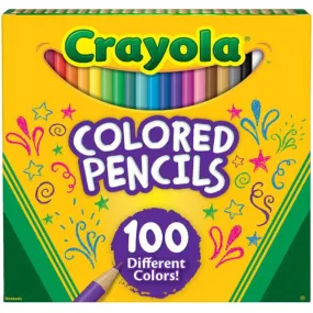 Crayola Long Barrel Colored Woodcase Pencils 100 Assorted Colors/Set