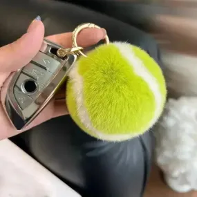 Cute Tennis Ball Keychain