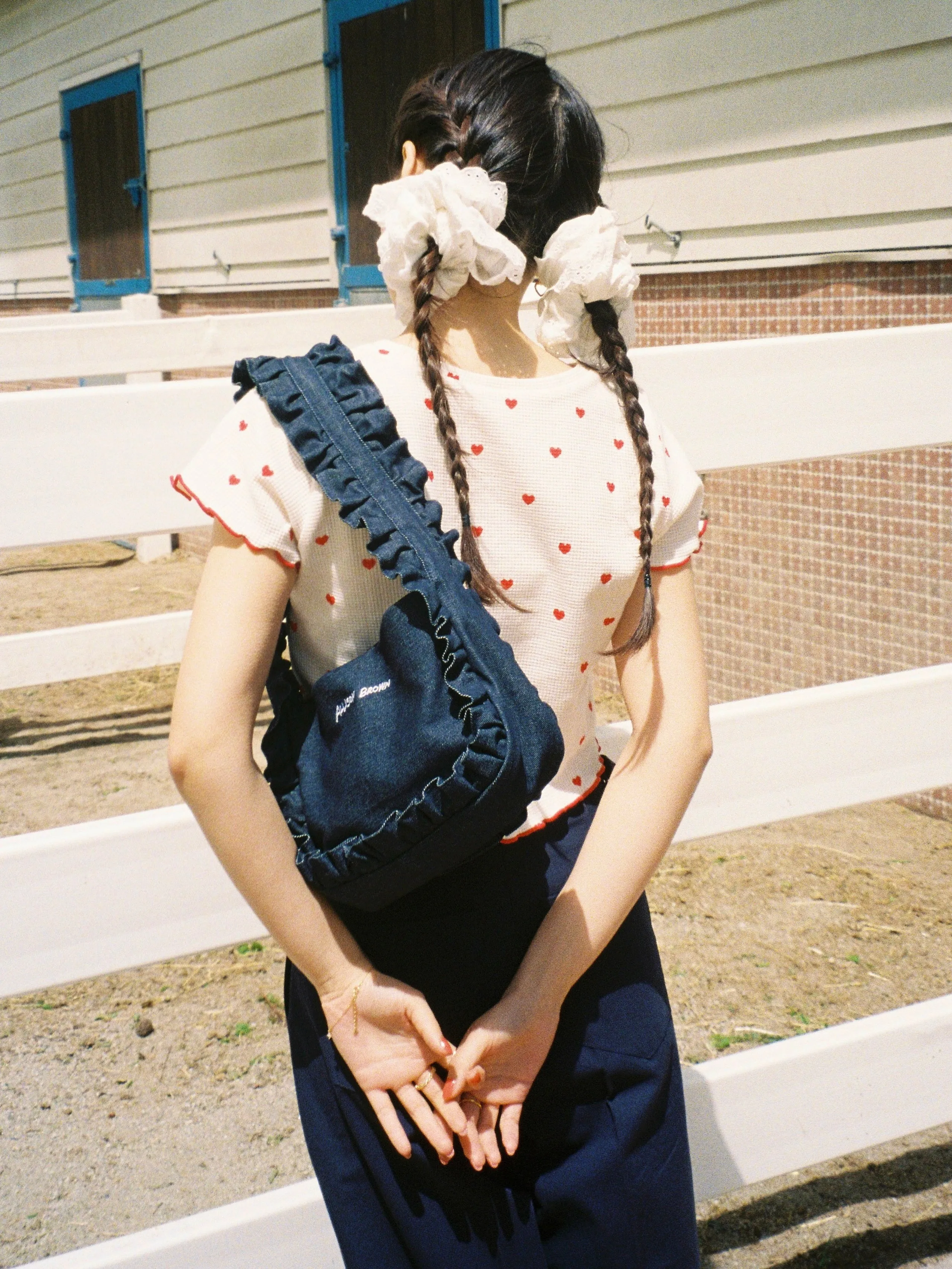 Cutesy Frill Denim Bag