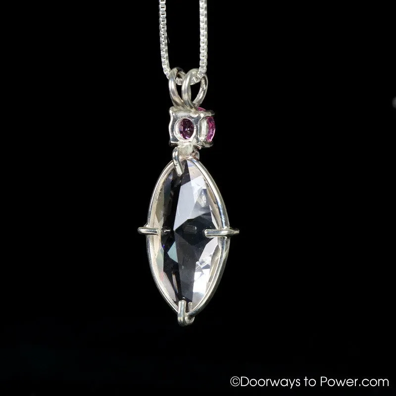 Danburite Infinite Eye Pendant w/ Pink Sapphire Signature Collection